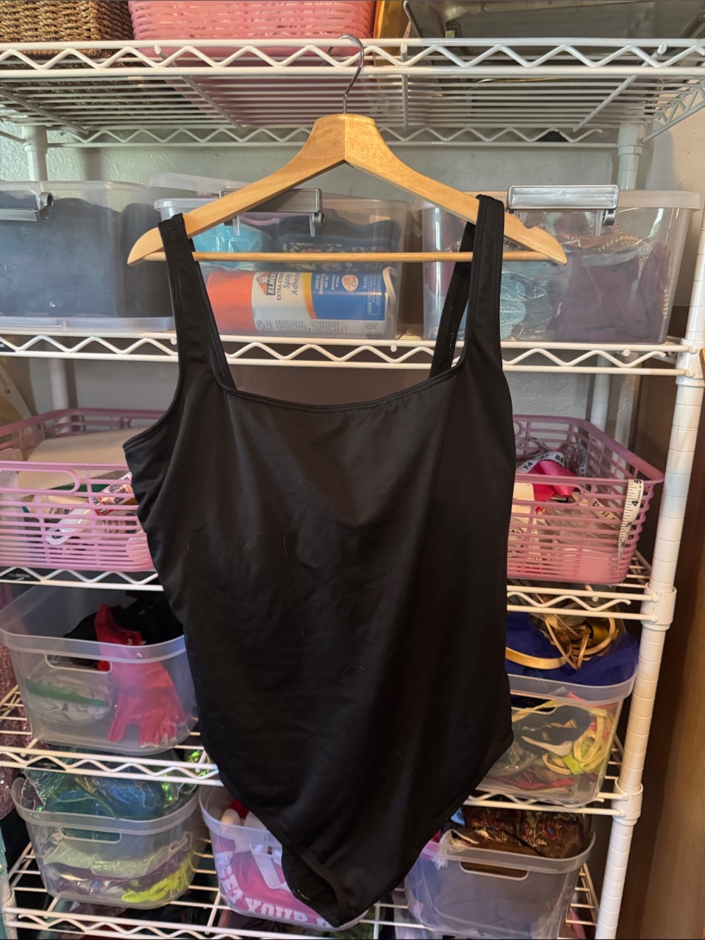 TYR Black One-Piece Scoop Neck Swimsuit